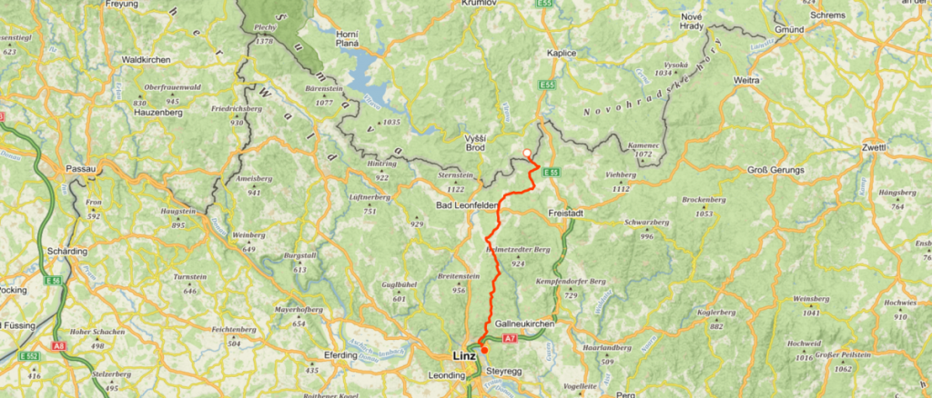 Dunajska stezka_Den1_mapa
